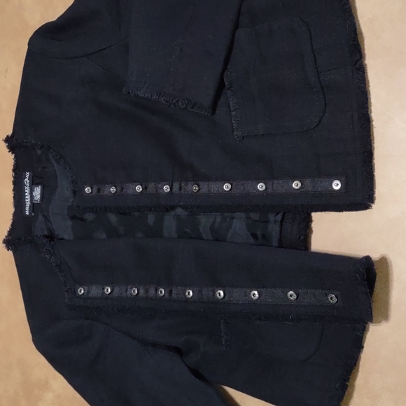 Monterey Bay Slub Woven Cotton Jacket w/Fringe Trim - Picture 8 of 10